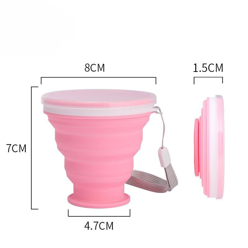 

Силиконовая чашка для занятий спортом на открытом воздухе для воды, деловой поездки, портативная складная чашка 200 мл, многофункциональная выдвижная чашка для полоскания рта для путешествий 200ml1PCS