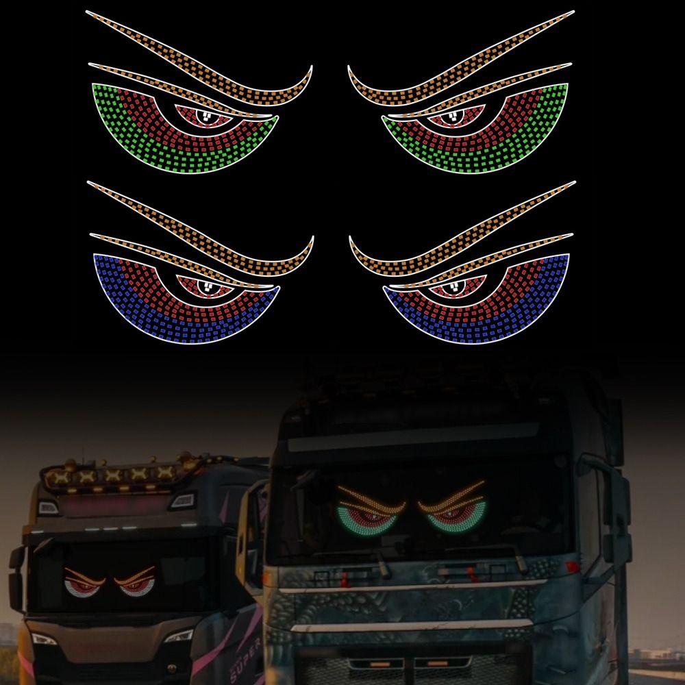 

Flexible RGB Dynamic Demon Eye Light Multi-Mode LED Windshield Display Creative Lamp Car Decor білий
