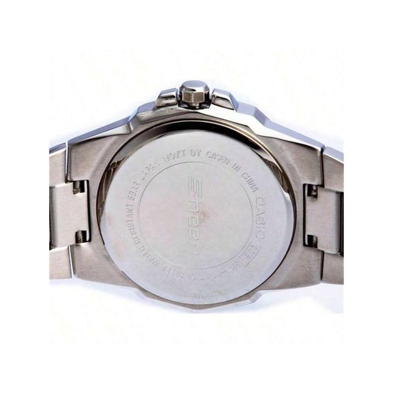 CASIO Waterproof Women's Watch with Stainless Steel Strap, Analog Display, Mother-of-Pearl Dial, Model SHN-3015DP-1ADF