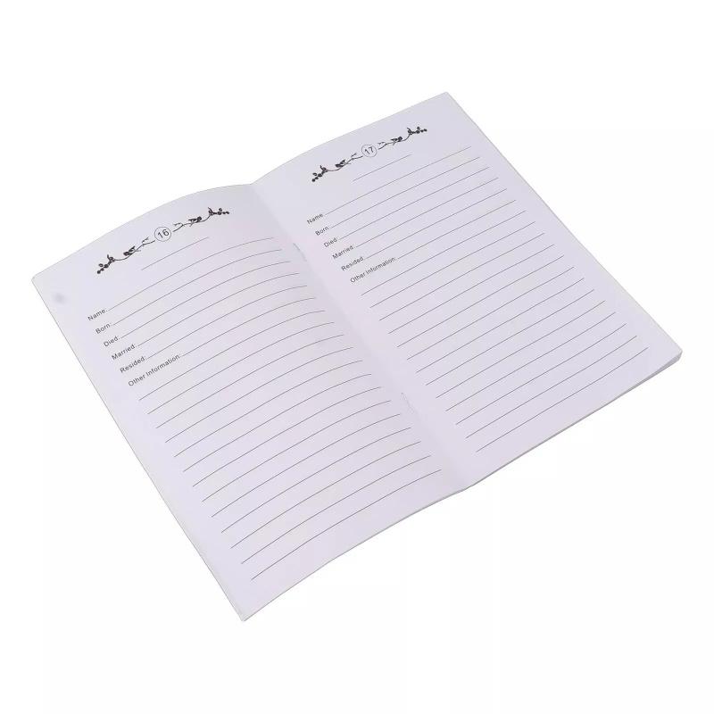 Family History Record Book 2stk Ancestors Detaljer Tracker Genealogy Notebook