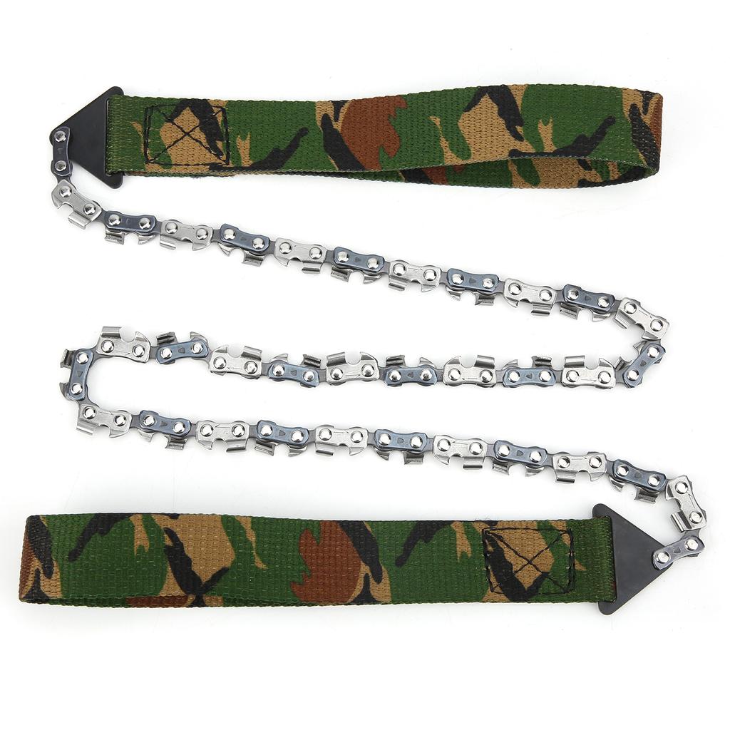 Outdoor Mini Portable Hand Chain Saw Survival 33T Logging Camping Pocket Saw Camouflage