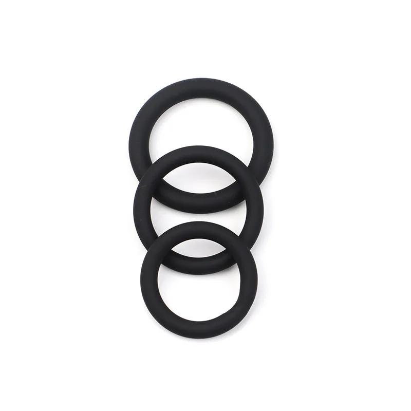 3 Sizes Silicone Cock Rings Male Delay Ejaculation Penis Lasting Erection Scrotum Testis Restraint Adult Game Sex Toys For Men