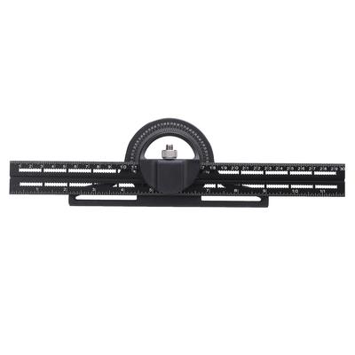 Combination Angle Ruler Multi Function Movable Woodworking Horizontal Universal Vernier Bevel Protractor 300mm Black