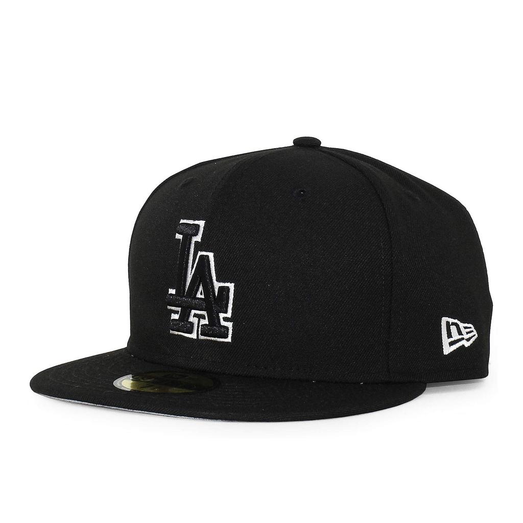 [New Era] 59FIFTY Los Angeles Dodgers [MLB TEAM-BASIC FITTED CAPBLACK-BLACK] Klobouk LOS ANGELES DODGERS Černý (8-18 (Cca. 64,5 cm)) [Použitý]