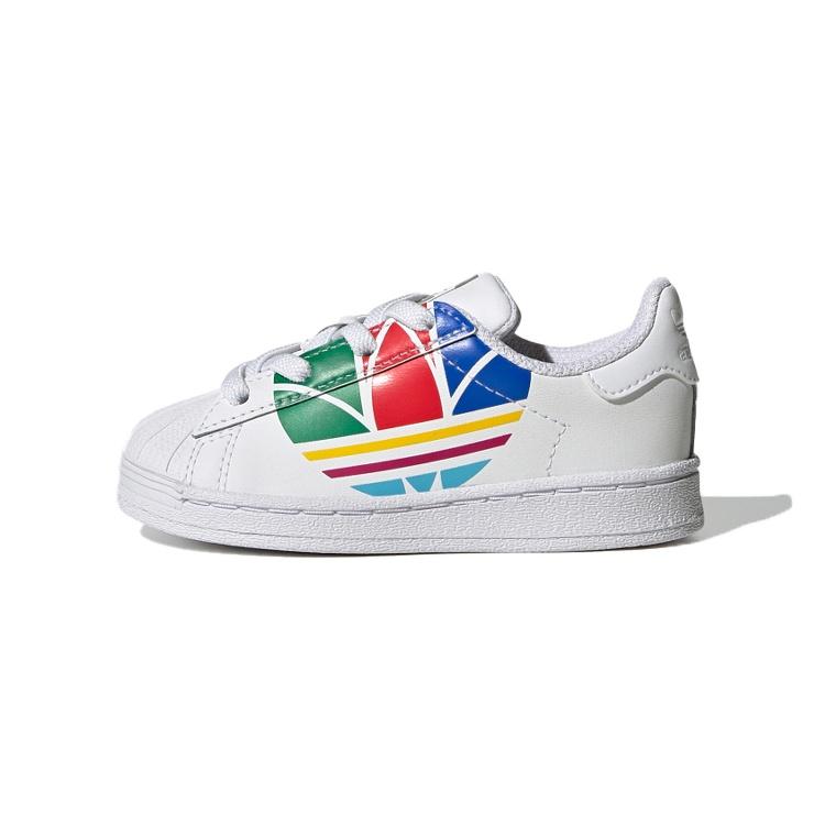 (TD) adidas Superstar Pure K Colorful Trefoil - Cloud White Baby FW4017 EU 25.5