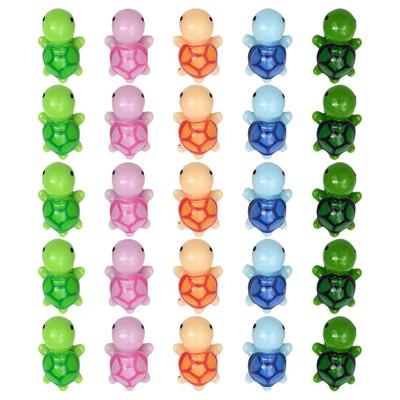 ERINGOGO Set Miniature Turtle Cute Ornaments for Home and DIY Crafts 25-Piece Figurines, Resin, Bonsai, Succulents, Decor,