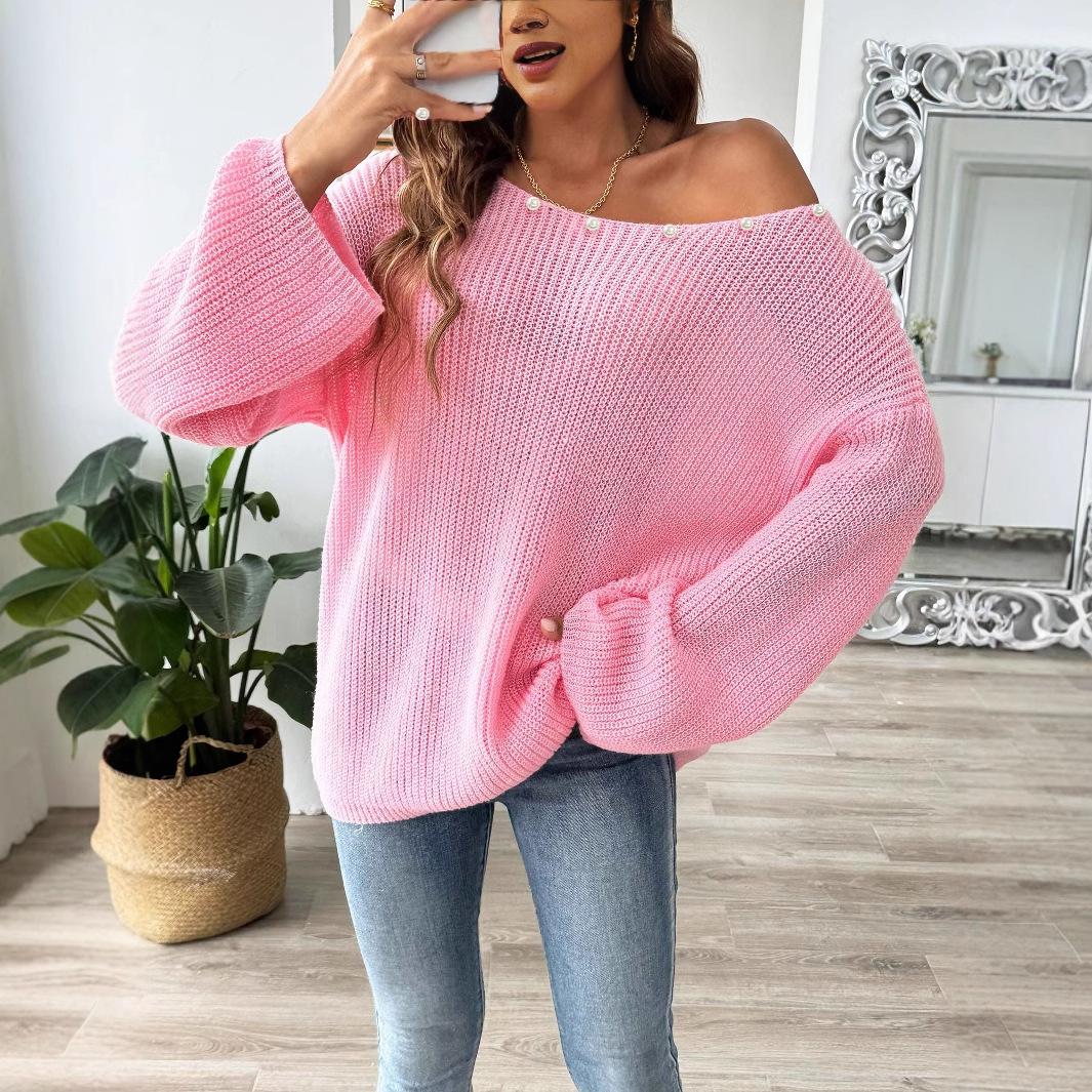 Женский свитер больших размеров с бисером — фото 5