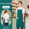 Custom Logo Waterproof Canvas Apron for Restaurant, Dessert, Milk Tea Shop, and Barista
