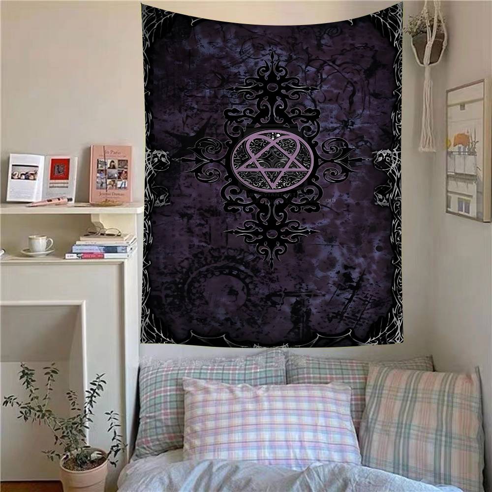 Rock HhIM Band Hanging Bohemian Tapestry Hanging Tarot Hippie Wall Rugs Dorm Japanese Tapestry