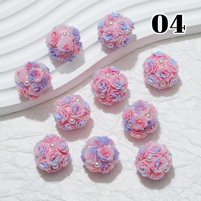 2Cm 10Pcs Charm Rose Polymer Clay Colorful Lover Acrylic Beads for Jewelry Making Diy Necklace Bracelets Earring Accessories New