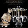 Luxury Gold Foil Crystal Wine Glass & Decanter Set