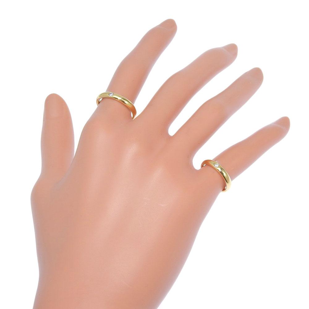 Harry Winston Anel de Casamento Clássico Diamante Ouro Amarelo K18/diamante #6.8(Tamanho dos EUA) 7.4g unissex Usado