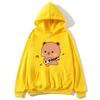 Cute Pretty BuBu Panda in Flowery Head Piece Hoodie DuDu Bear Dancing and Playing with A Guitar Sweatshirt Women Tops
