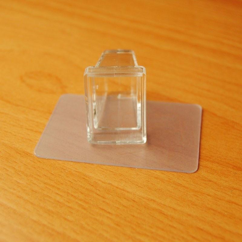 Nagelkunst Siegel Schaber Ein Satz transparenter Manikürewerkzeuge Silikon Stempelplatte für Nägel Stanzverbesserung Silikon Druck