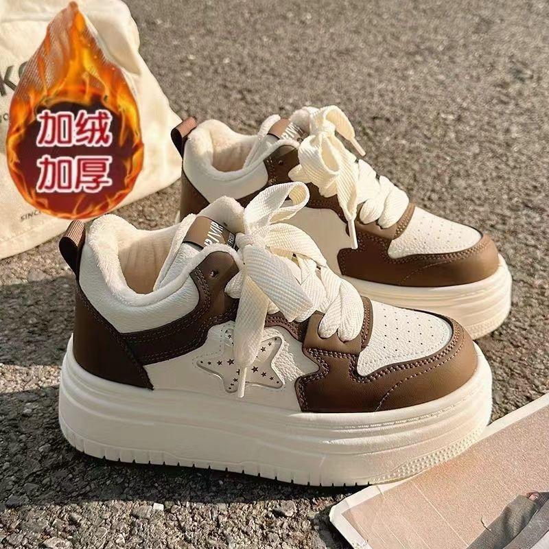 

thick-soled little white women s shoes versatile niche shoes non-slip sports and leisure shoes 40