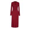 Improved Cheongsam Winter Toast Dress Bridal High Sense Dignified Atmosphere Red Bottoming Knitted Dress
