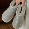 High-quality Girls Shoes  Winter  Style Kids Rhinestone Snow Boots Comfort Anti Slip Girls' Ankle Boots Zapatos