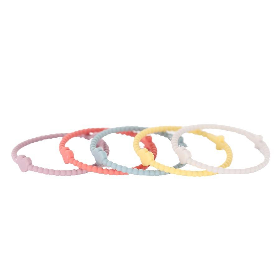 Children's Silicone Macaron Cross Thin Style Bracelet