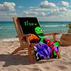 Custom Name Ultra-Soft Beach Towel with Garten of Banban Theme,Ideal for Pool - Camping, Diving - Perfect Travel Essential, Vibrant Beach Towel.