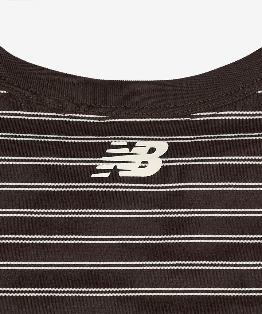 Nyuballanseu Nbneg2W422 / Women Essential Basic Striped Short Sleeve T-Shirt (Brown)