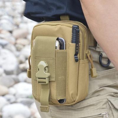Pachet de geantă pentru talie cu imprimeu de camuflaj Husă pentru telefon mobil, impermeabilă, vânătoare în aer liber, drumeții, alpinism, kit de supraviețuire de urgență, multi-unelte