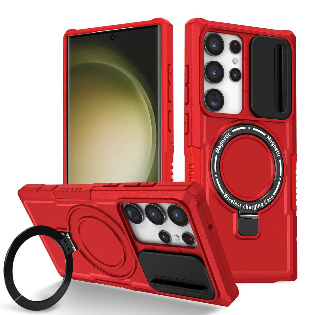 Υβριδική Θήκη Πανοπλία Για Samsung Galaxy S25 S23 S24 25Ultra S22 Plus S26 Note 20 S23 FE Βάση Αυτοκινήτου Μαγνητική Κάλυμμα Ασύρματης Φόρτισης
