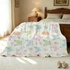 Lightweight Flannel Blanket Soft Butterfly Print Cozy Throw, Warm Home Decor for Bedroom & Living Room, Ideal for Christmas & Halloween