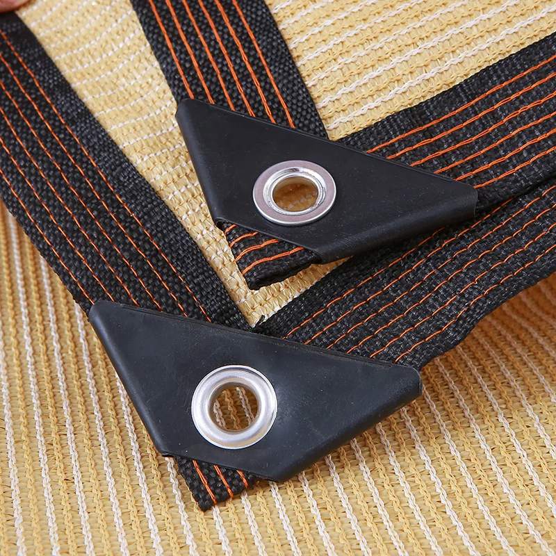 Outdoor Anti-UV Khaki HDPE 150GSM Sunshade Sun Protection Net Garden Plant Shed Garden Buildings Sun Shelter Gazebo Awning