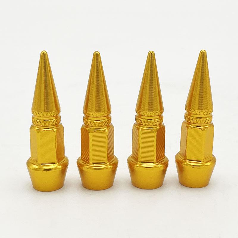 4pcs Tire Valve Caps Anti-theft Bullet Head Style Antirust Motorcycle Bike Car Wheel Tyre Tires Valve Stem Caps Accessories