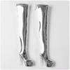 TOYBARJAPAN 1/6 Figure Zubehör Leder-Optik Lange Stiefel Silber 11-22 Kompatibel mit TBLeague Figuren Hoher Absatz Sexy Frauenkörper und Kopf Nicht
