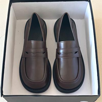 Fashion Retro Lolita Shoes Japanese Girl Round Toe Mary Janes Shoes College Style Small Leather Shoes Women Brown JK Uniform Shoes 2024