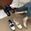 Gentle Fairy Wind Mary Jane Shoes 2025 Spring French Temperament Elegant Bow Flat Evening Shoes