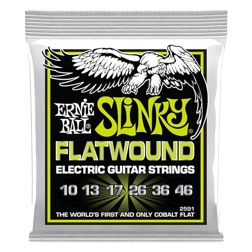 Flatwound Electric Guitar Strings Ernie Ball 2591 (10-46) Regular Slinky