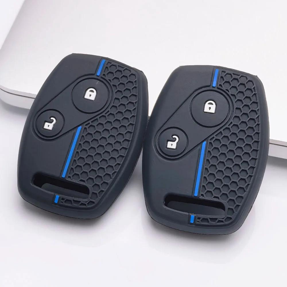 New Silicone Car Key Case Cover Remote Fob For Honda Accord 7 Jazz Frv Civic Cr-V 2008 Crz Insight Fit Srv Chord 7 Gr8 150R