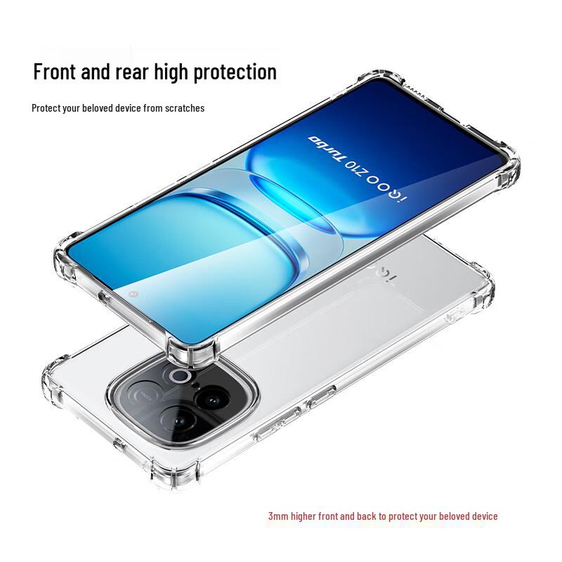 ESCASE Shockproof Transparent Phone Case for iQOO Z10 Turbo Pro