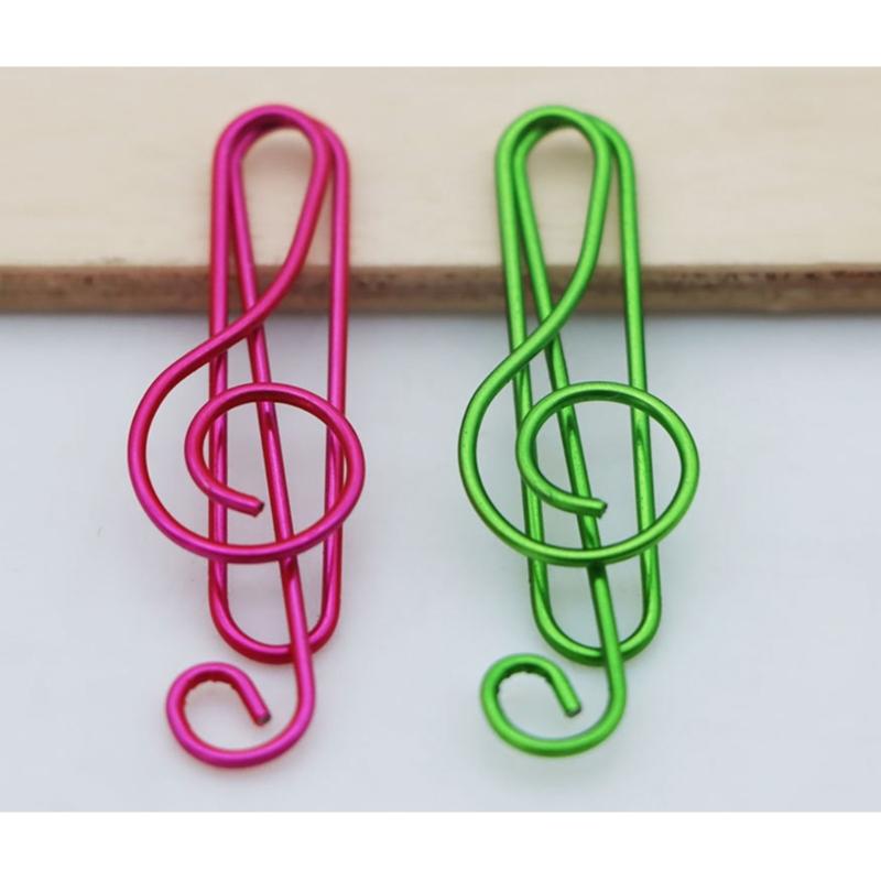 50 ks notových sponek na papír, barevné kancelářské sponky 40 mm, malé kovové kancelářské sponky, sponky na papír pro organizaci papíru a fotografií