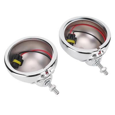 2 Sets 4.5 Inches Motorcycle Fog Light Housing Aluminum Alloy Fog Lamp Shell
