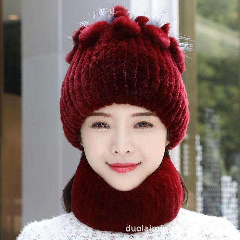 New Women's Warm Hats Warm Knit Hats for Fall and Winter Versatile Faux Fur Hats
