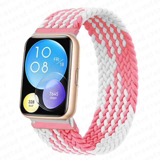 No Buckle Elastic Nylon Strap for Huawei Watch Fit 2 Sport Braided Belt Band Wristband Smartwatch Accessories for Huawei Fit 2 Watch
