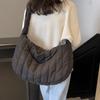 Sac à bandoulière pliable avec cordon de serrage pour femme, grande capacité, style boulette, pour les déplacements