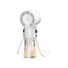 Neck Hanging Handheld Desk Fan Portable 1200mAh Battery USB Rechargeable Misting Fan for Travel Office Outdoor Use White