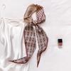 Korean Version of Versatile Early Autumn New Silk Scarf for Women Printed Clothing Decorative Scarf Headband Narrow Long Ties Bag Streamer