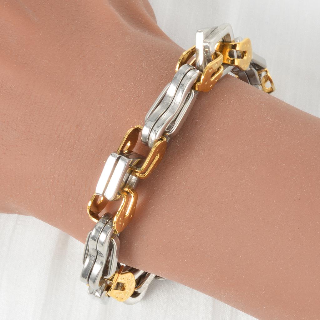 Stainless Steel Industrial Bracelet Edgy Trend Retro Luxury Unisex Bangles Christmas Gift New Year Present for Friends