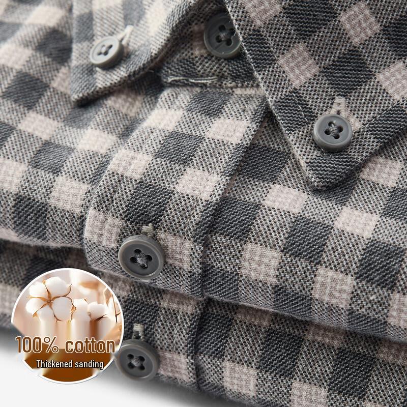 

Shanshan Men s 100% Cotton Flannel Long-Sleeve Shirt 2XL