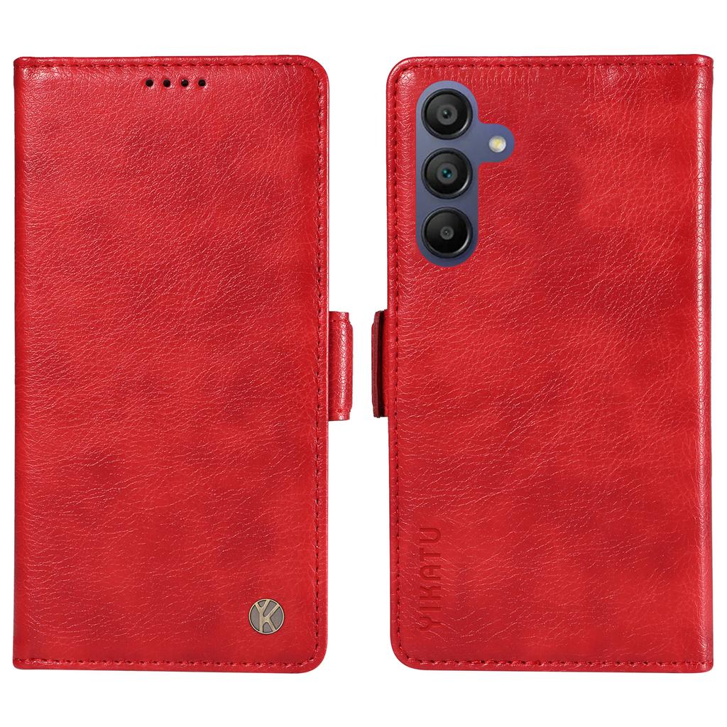 YIKATU YK-007 For Samsung Galaxy A17/A26 5G/A16 5G/A16 4G Case Side Buckle PU Leather Phone Cover Litchi Texture