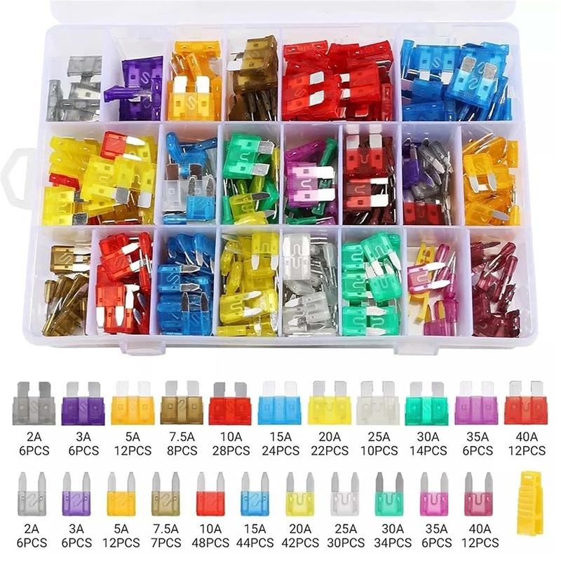 420pcs Boxed Fuses Assortment Kit Blade Fuse Replacement for Marine, Camper, Travel , Boat (2A/5A/7.5A/10A/15A/ 20A/30A/40A)