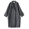 Nouveau Manteau d'hiver à carreaux ample de Style coréen pour femmes, mi-long,