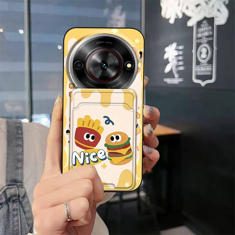 Card Slot Soft Case Phone Case For ZTE Blade A75 5G/Nubia Focus 5G/Calf 5G Waterproof Back Cover Durable Anti-knock TPU