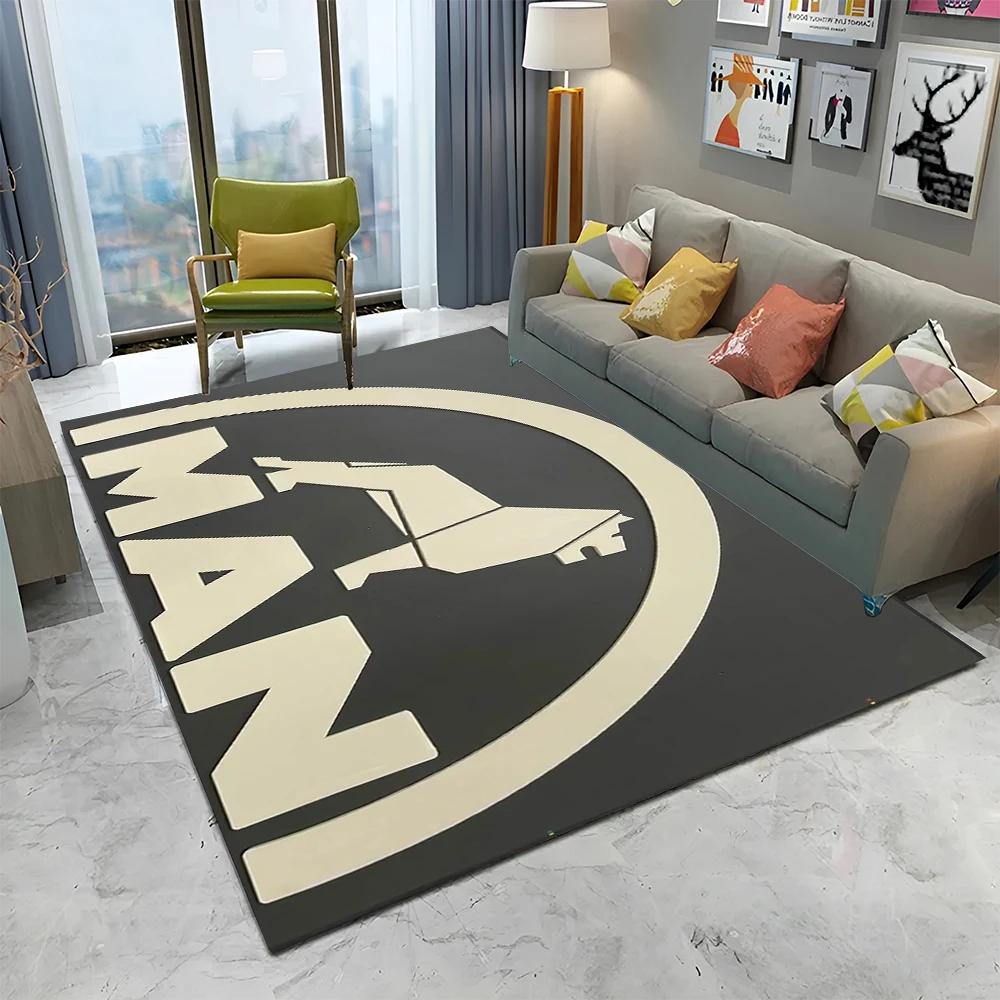 3D Printing Man Truck Logo Series HD Carpet Rug for Home Living Room Bedroom Sofa Doormat Decor,kids Area Rug Non-slip Floor Mat