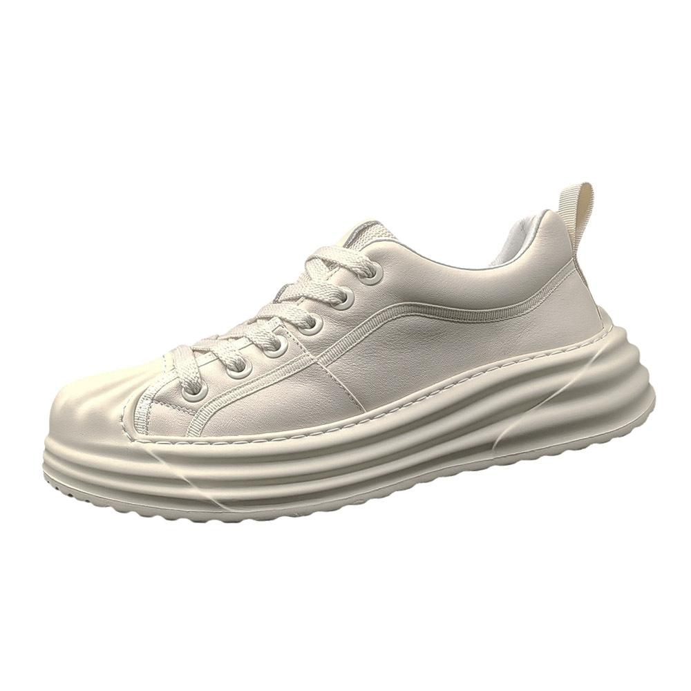 Boys' First-layer Cowhide Platform Running Shoes Board Shoes Men's Trendy Shoes European Station Men's Shoes Shell Head Men's Casual Shoes